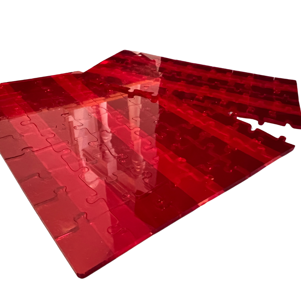 Black acrylic puzzle