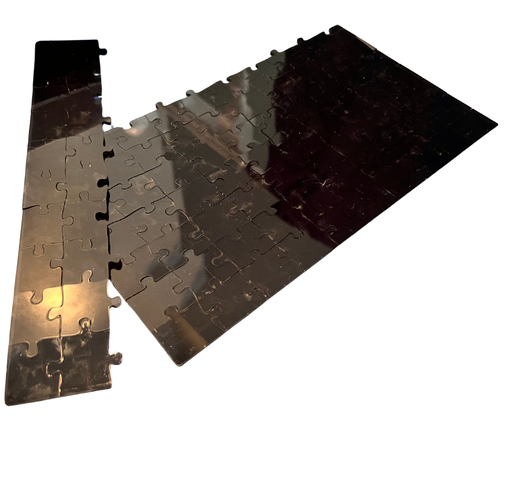 Clear acrylic puzzle